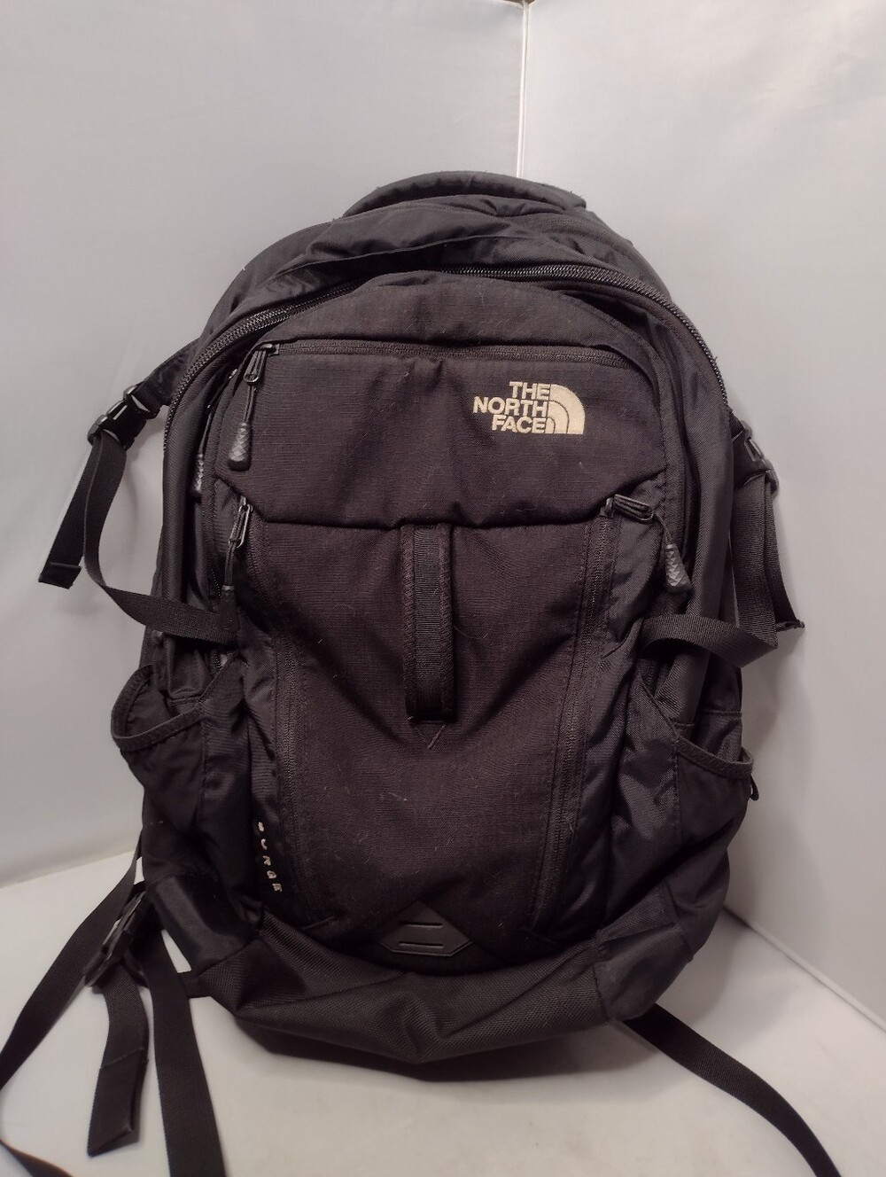 The North Face Backpack Surge Black Laptop Travel School Bag